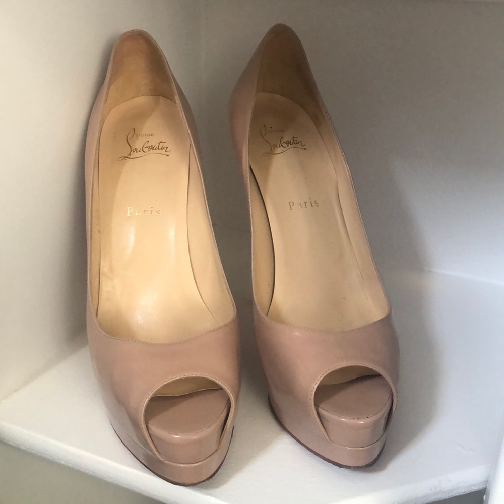 Christian Louboutin Altadama Nude Patent Leather 140mm Size 40.5